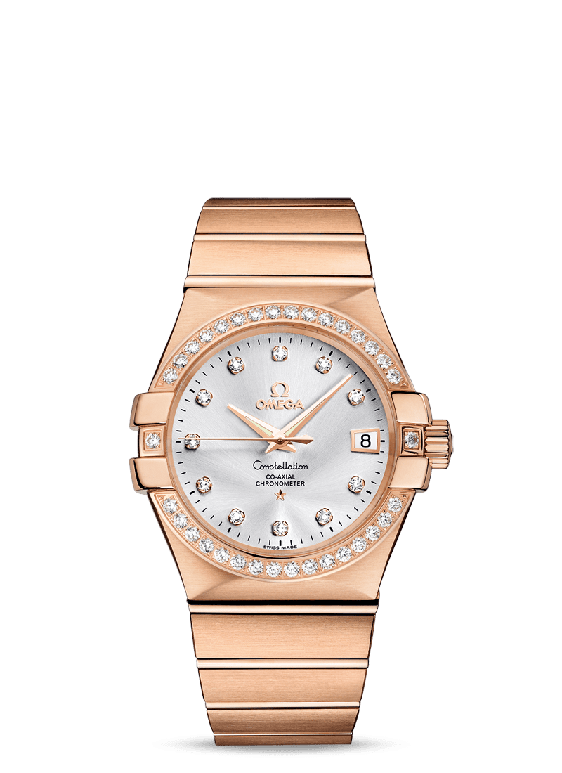 Omega 123.55.35.20.52.001 : Constellation Co-Axial 35 Red Gold / Diamond / Silver
