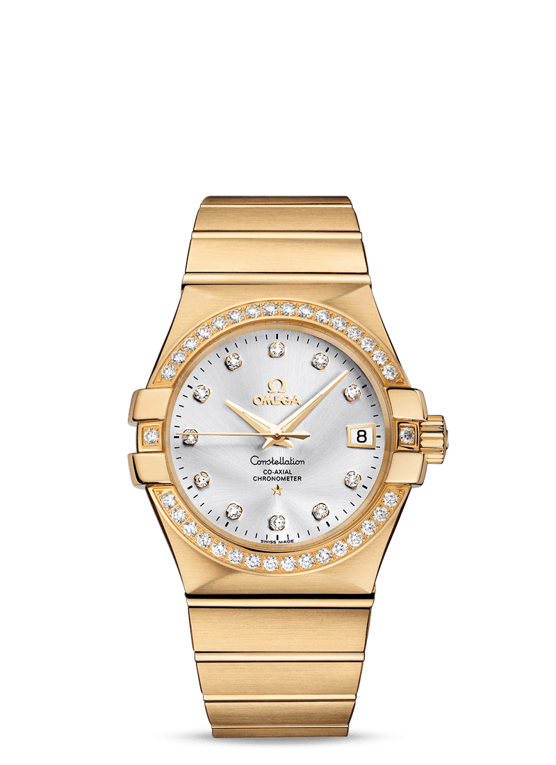Omega 123.55.35.20.52.002 : Constellation Co-Axial 35 Yellow Gold / Diamond / Silver
