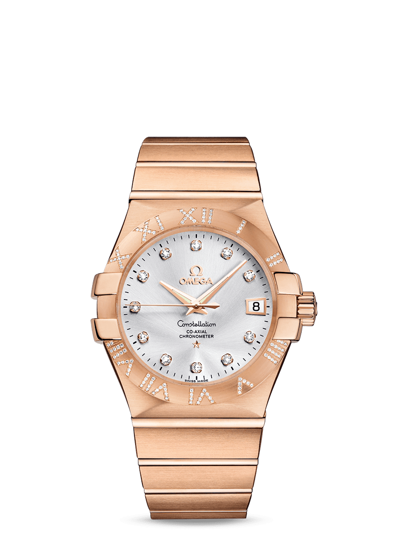 Omega 123.55.35.20.52.003 : Constellation Co-Axial 35 Red Gold / Diamond / Silver