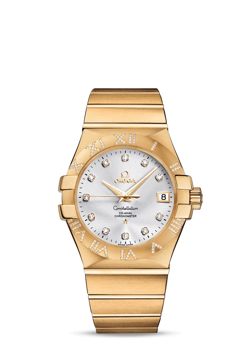 Omega 123.55.35.20.52.004 : Constellation Co-Axial 35 Yellow Gold / Diamond / Silver