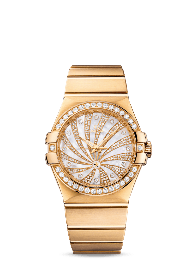 Omega 123.55.35.20.55.001 : Constellation Co-axial 35 Yellow Gold / Diamond / Diamond Supernova