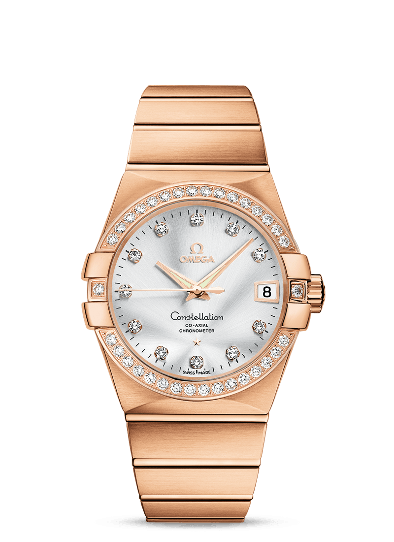 Omega 123.55.38.21.52.001 : Constellation Co-Axial 38 Red Gold / Diamond / Silver