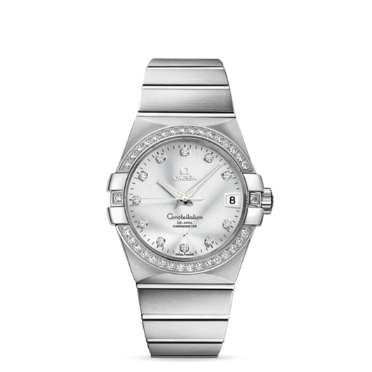 Omega 123.55.38.21.52.003 : Constellation Co-Axial 38 White Gold / Diamond / Silver