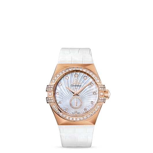 Omega 123.58.35.20.55.001 : Constellation Co-Axial 35 Small Seconds Red Gold / Diamond / MOP Supernova