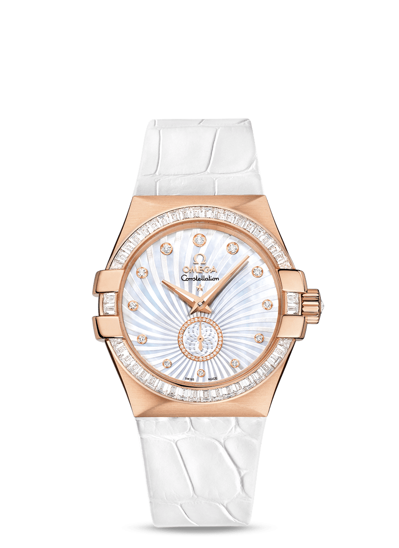 Omega 123.58.35.20.55.002 : Constellation Co-Axial 35 Small Seconds Red Gold / Diamond / MOP Supernova
