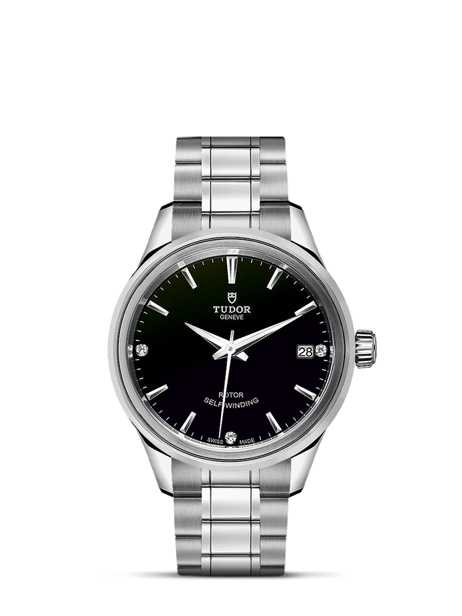 Tudor 12300-0004 : Style 34 Stainless Steel / Black-Diamond / Bracelet