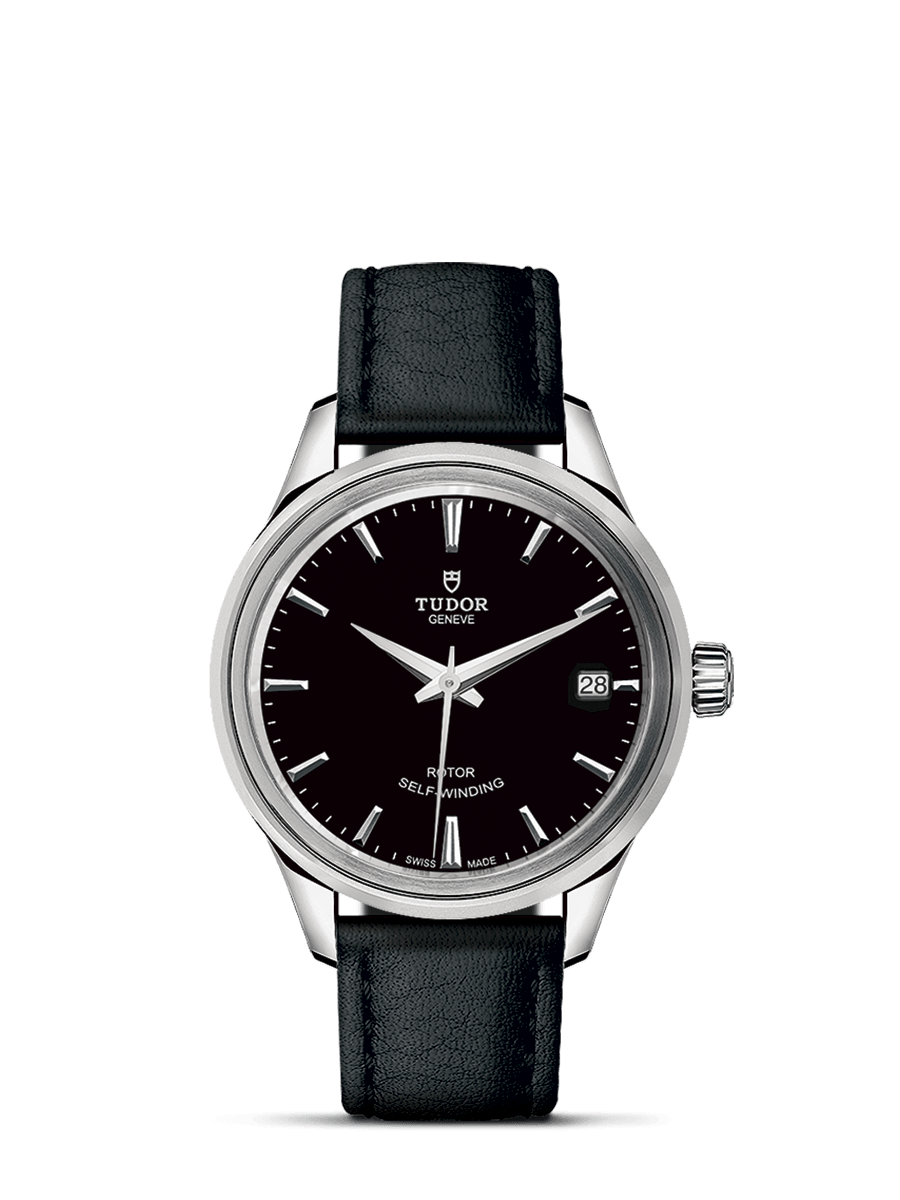 Tudor 12300-0006 : Style 34 Stainless Steel / Black / Strap