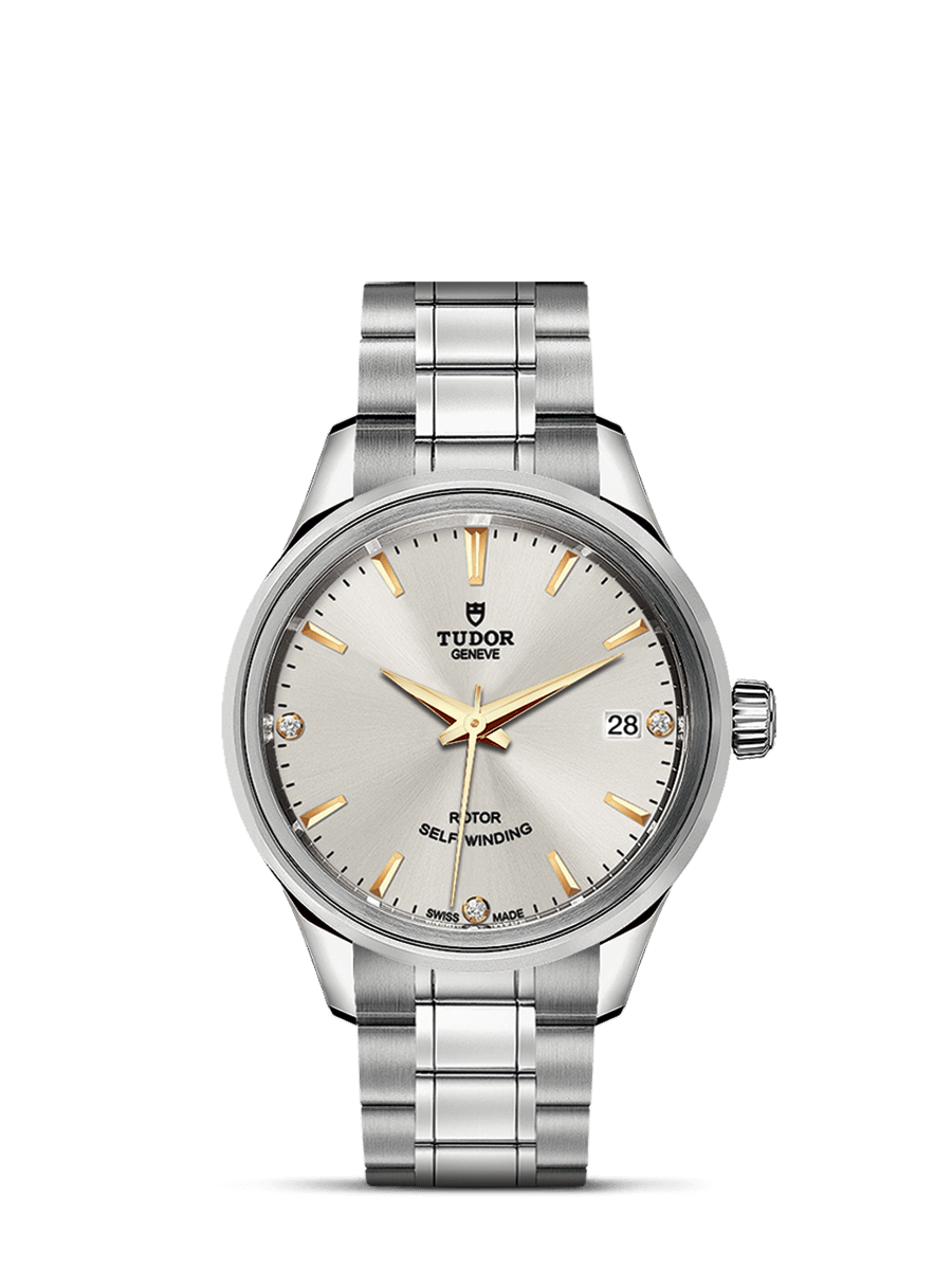 Tudor 12300-0019 : Style 34 Stainless Steel / Silver-Diamond / Bracelet
