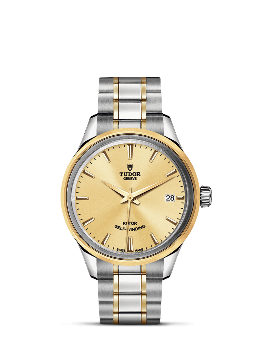 Tudor 12303-0001 : Style 34 Stainless Steel / Yellow Gold / Champagne / Bracelet