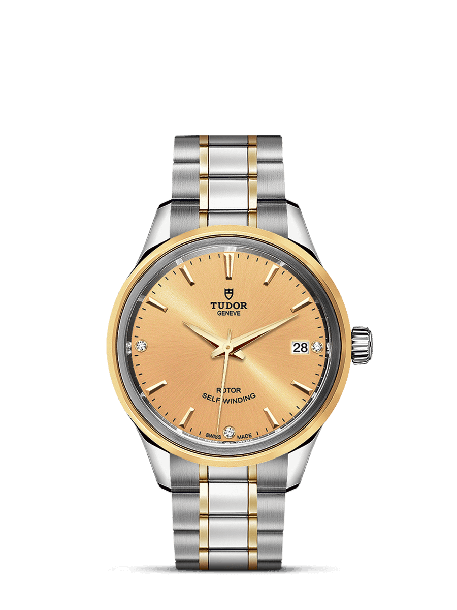 Tudor 12303-0004 : Style 34 Stainless Steel / Yellow Gold / Champagne-Diamond / Bracelet