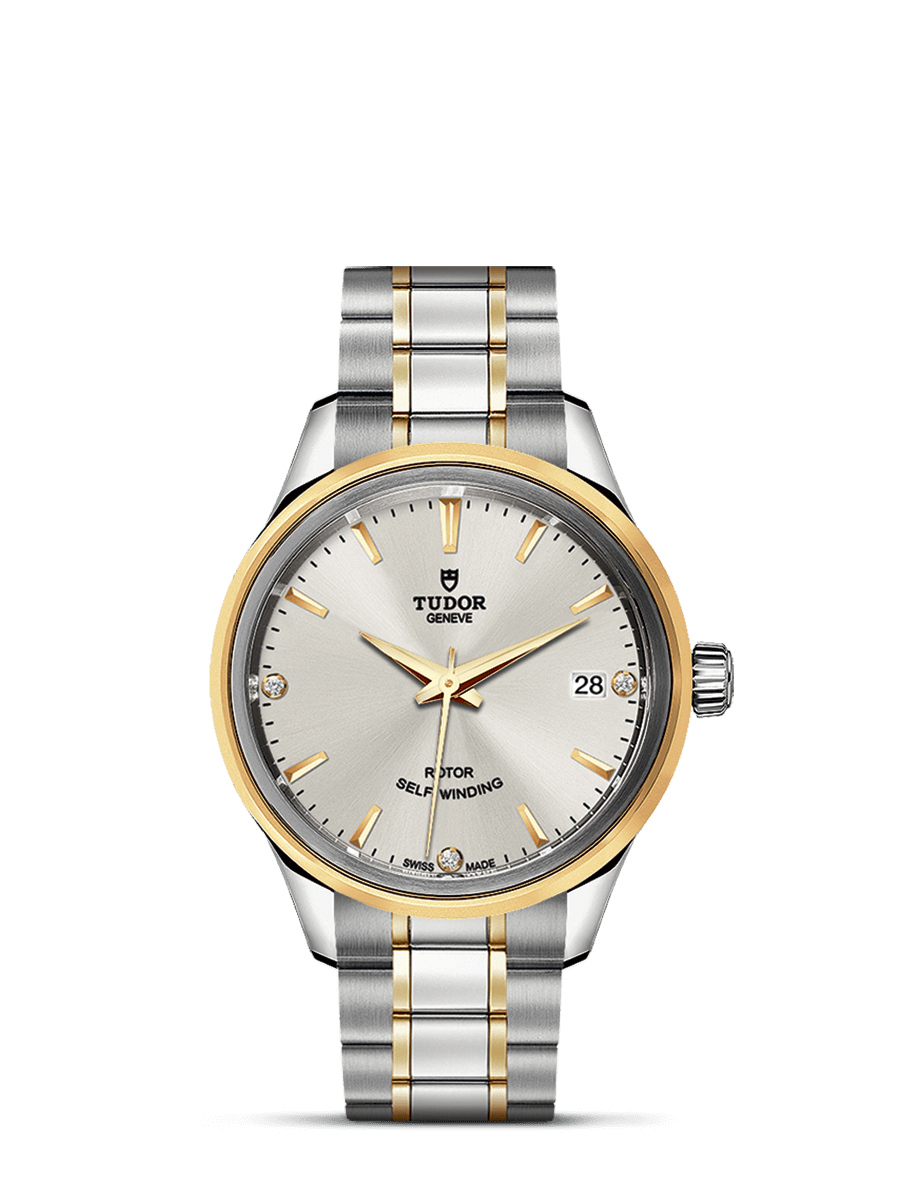 Tudor 12303-0005 : Style 34 Stainless Steel / Yellow Gold / Silver-Diamond / Bracelet