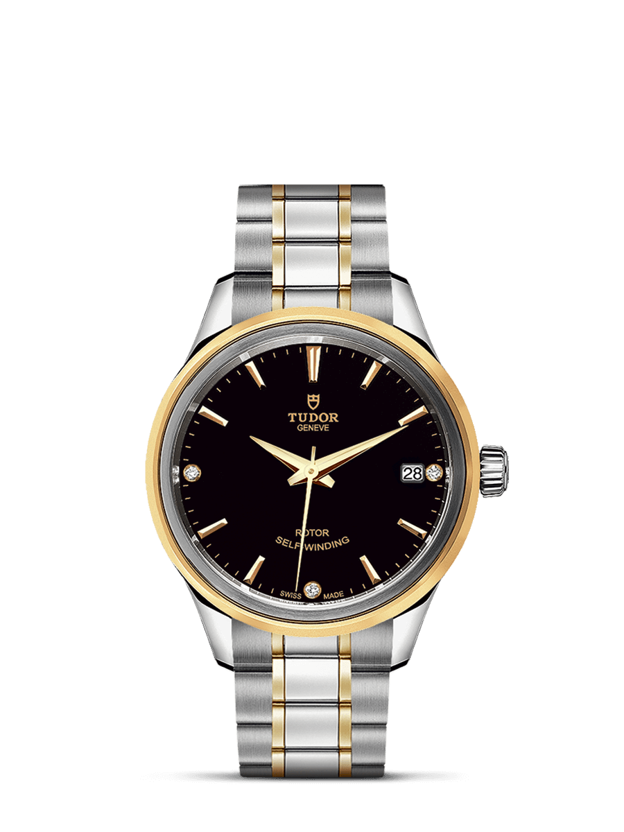 Tudor 12303-0006 : Style 34 Stainless Steel / Yellow Gold / Black-Diamond / Bracelet