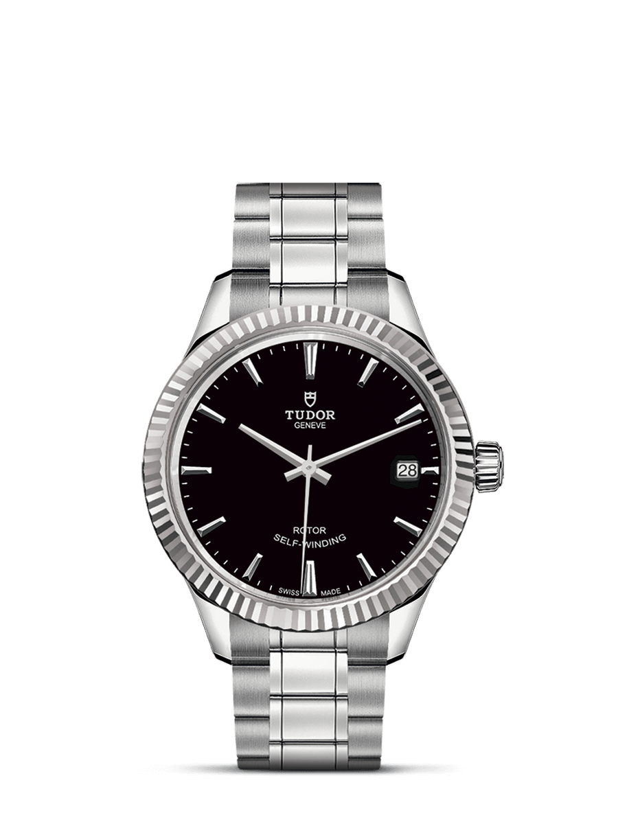 Tudor 12310-0003 : Style 34 Stainless Steel / Fluted / Black / Bracelet