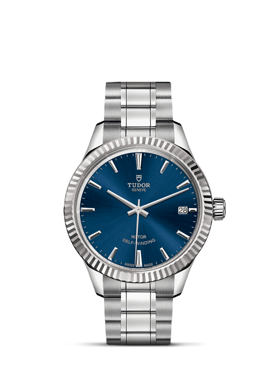 Tudor 12310-0013 : Style 34 Stainless Steel / Fluted / Blue / Bracelet