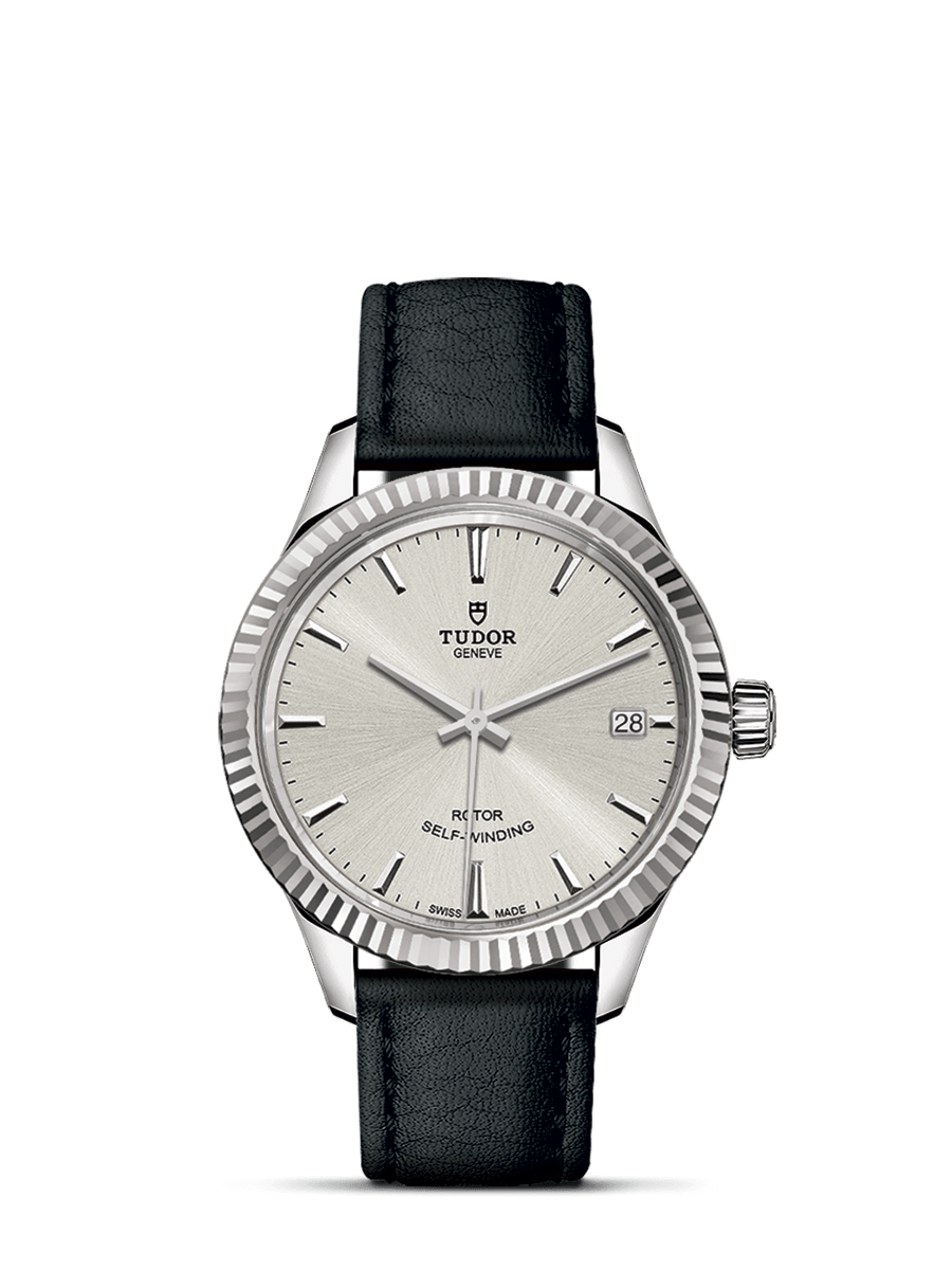 Tudor 12310-0021 : Style 34 Stainless Steel / Fluted / Silver / Strap