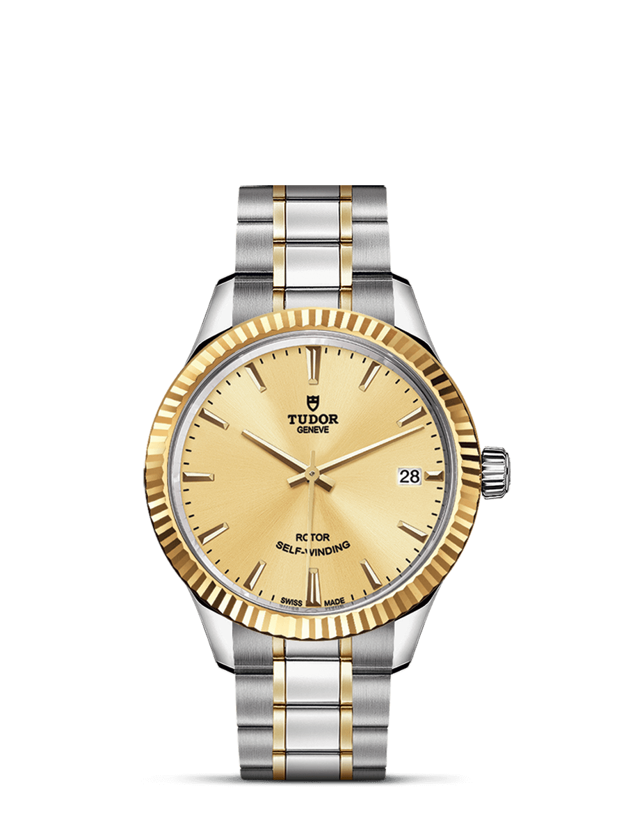 Tudor 12313-0001 : Style 34 Stainless Steel / Yellow Gold / Fluted / Champagne / Bracelet