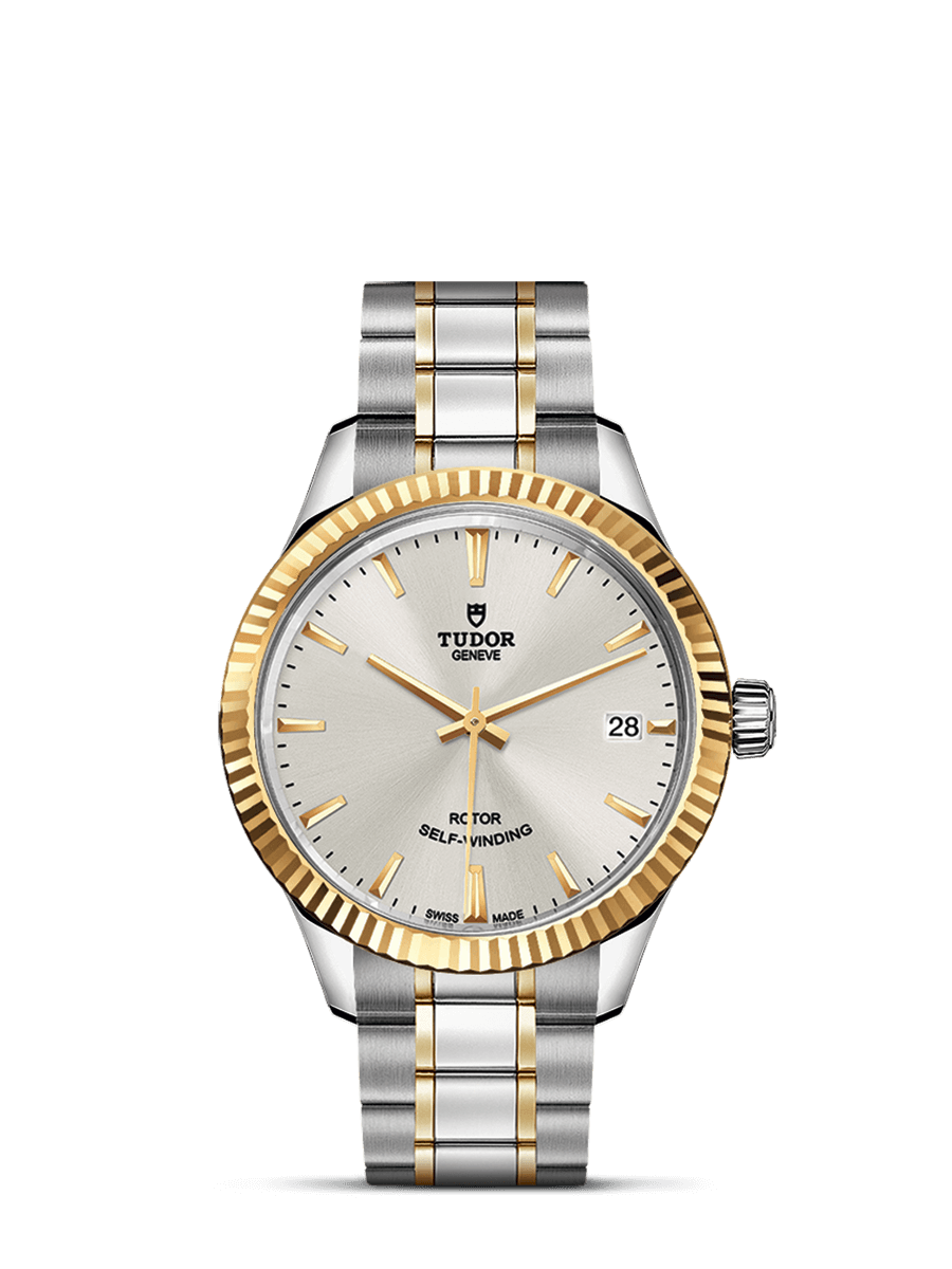 Tudor 12313-0003 : Style 34 Stainless Steel / Yellow Gold / Fluted / Silver / Bracelet