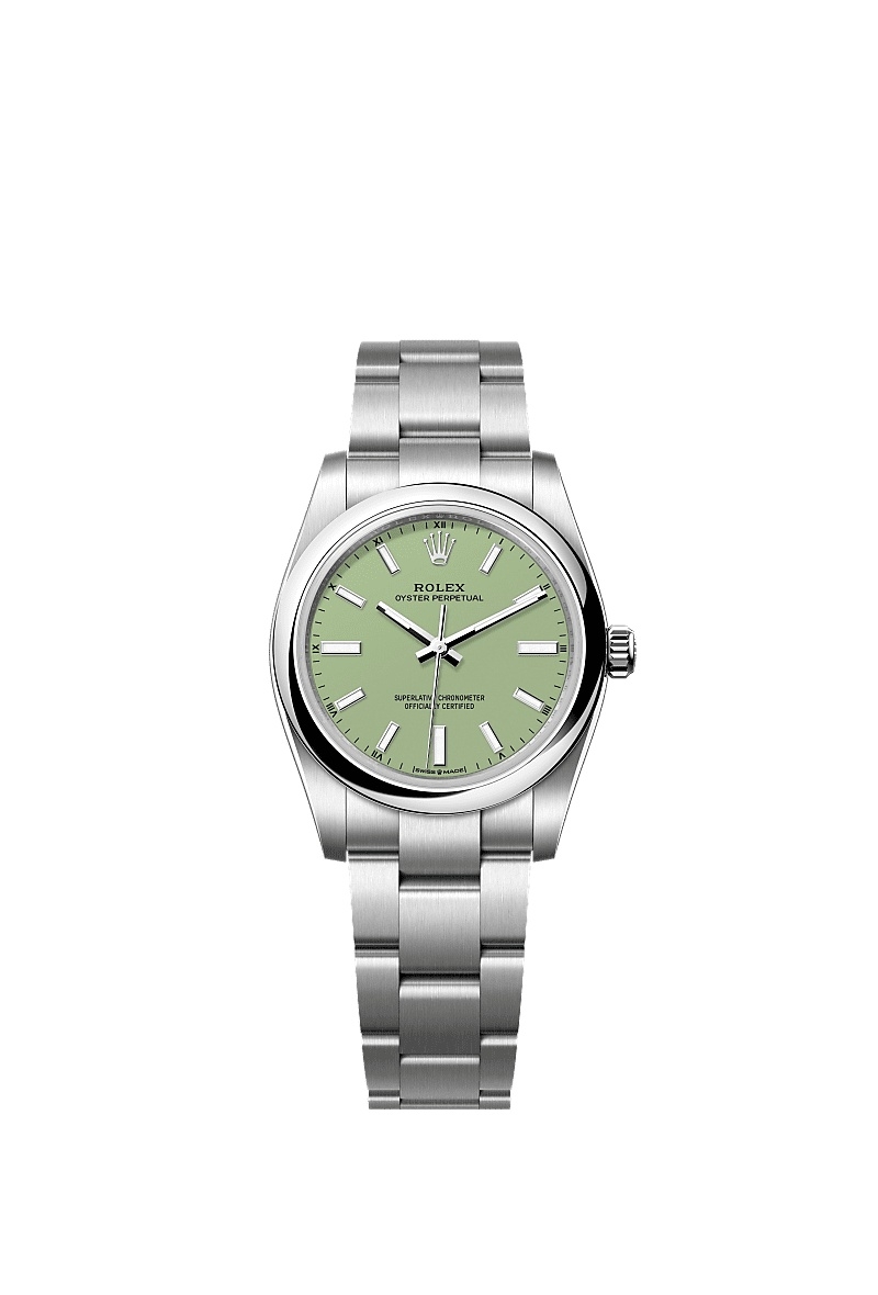Rolex 124200-0006 : Oyster Perpetual 34 Stainless Steel / Pistachio