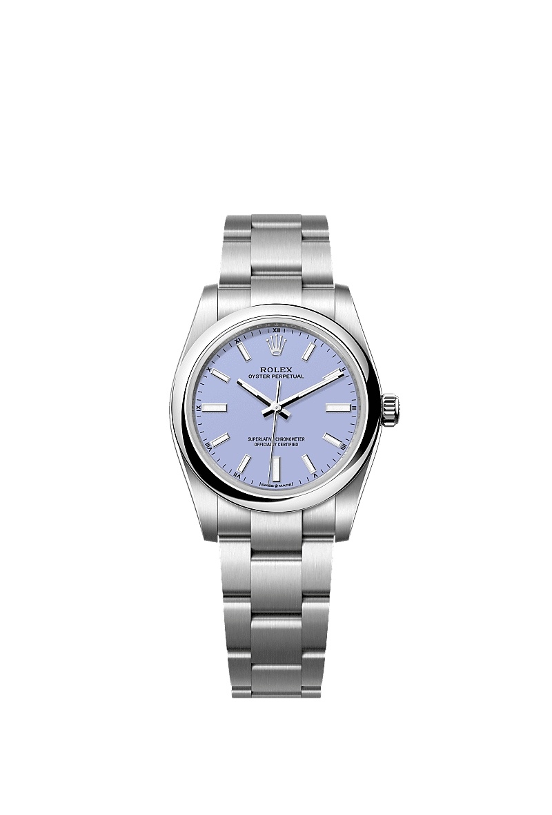 Rolex 124200-0008 : Oyster Perpetual 34 Stainless Steel / Lavender