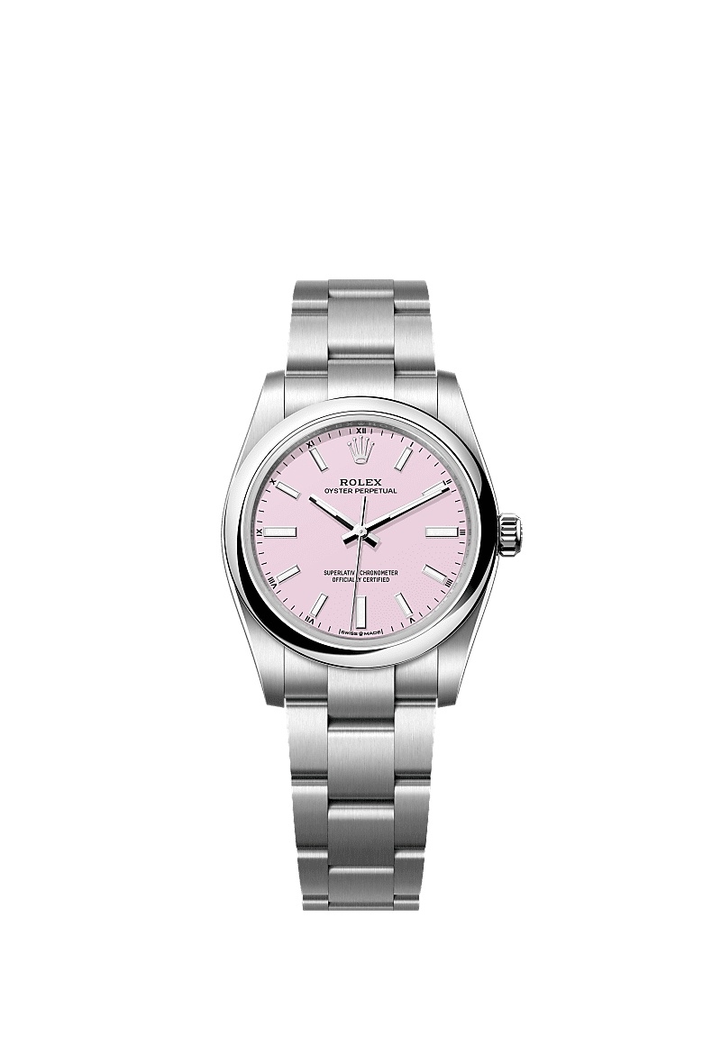 Rolex 124200-0009 : Oyster Perpetual 34 Stainless Steel / Candy Pink