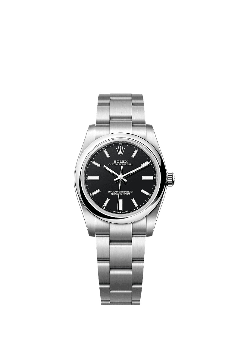 Rolex 124200-0010 : Oyster Perpetual 34 Stainless Steel / Black
