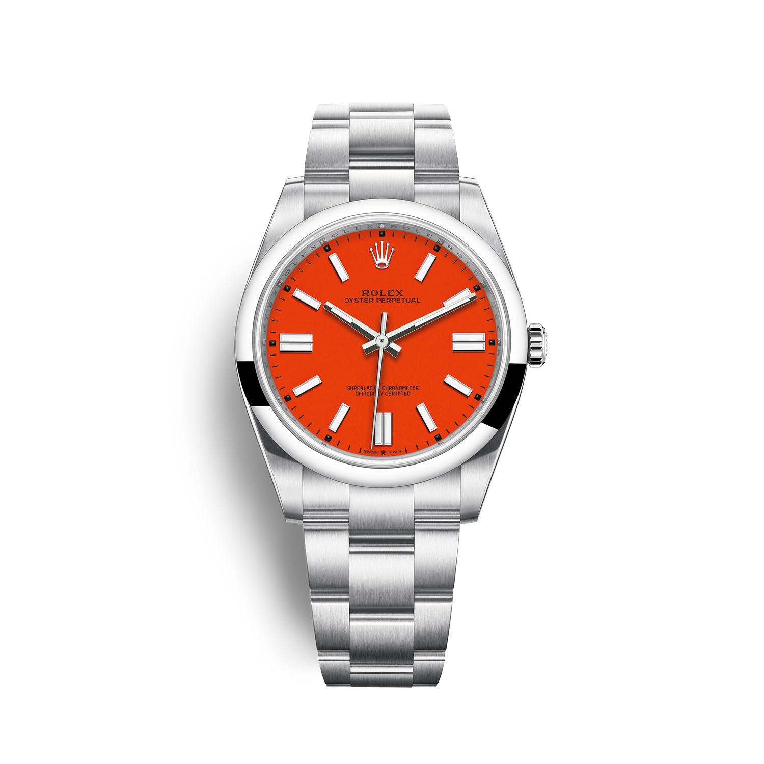 Rolex 124300-0007 : Oyster Perpetual 41 Stainless Steel / Red