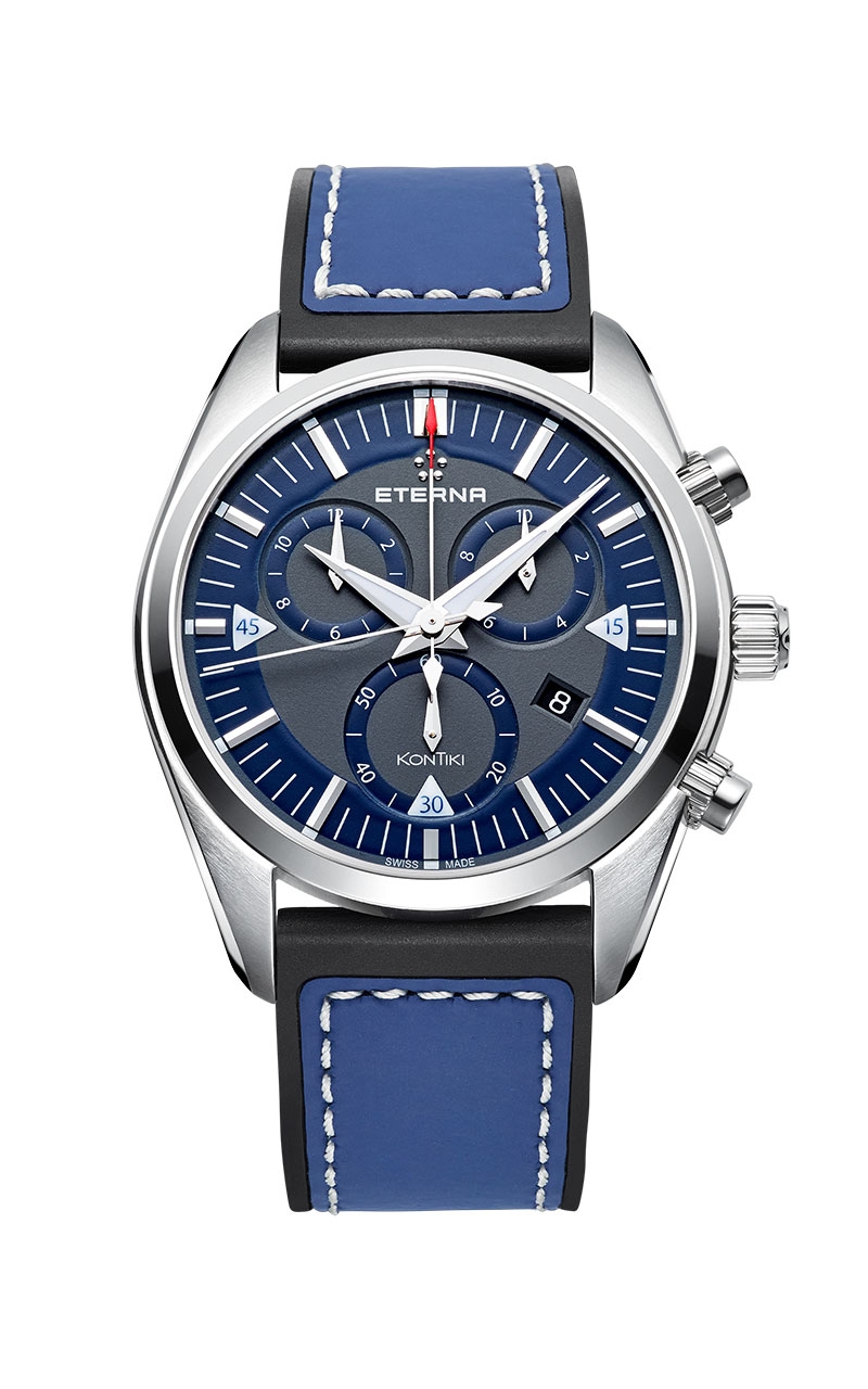 Eterna 1250.41.81.1303 : KonTiki Quartz Chronograph Blue