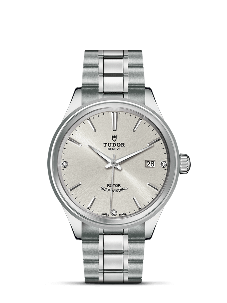 Tudor 12500-0003 : Style 38 Stainless Steel / Silver-Diamond / Bracelet