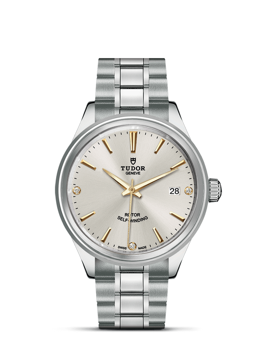 Tudor 12500-0019 : Style 38 Stainless Steel / Silver-Diamond / Bracelet
