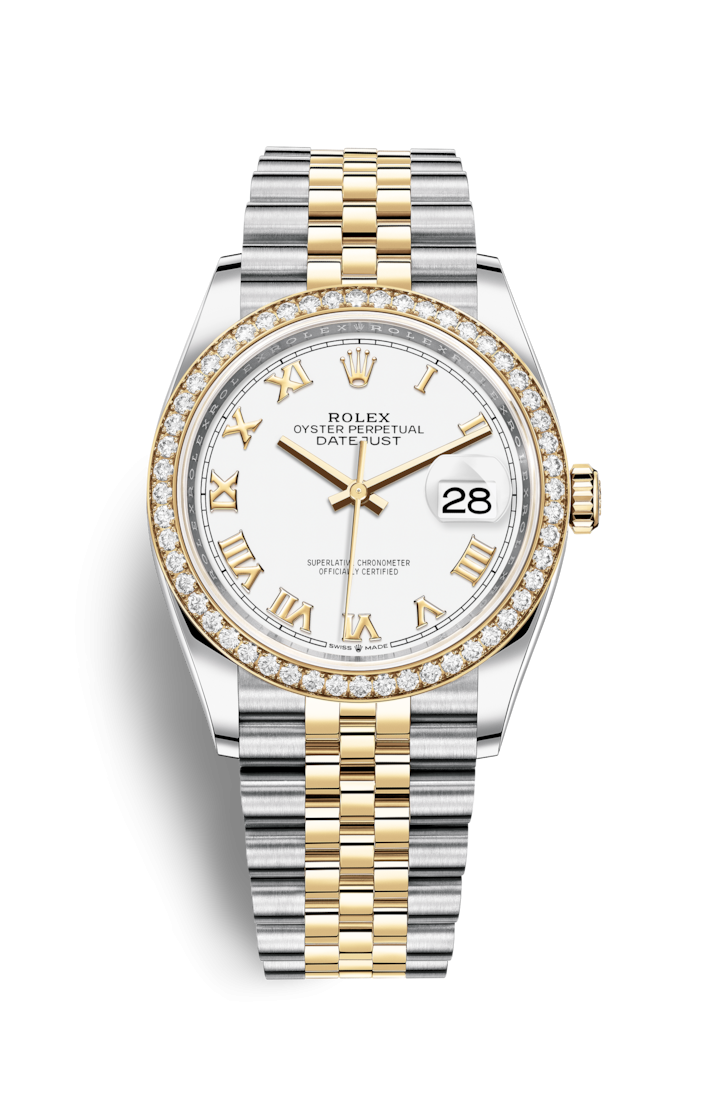 Rolex 126283RBR-0015 : Datejust 36 Stainless Steel / Yellow Gold / Diamond / White Roman / Jubilee
