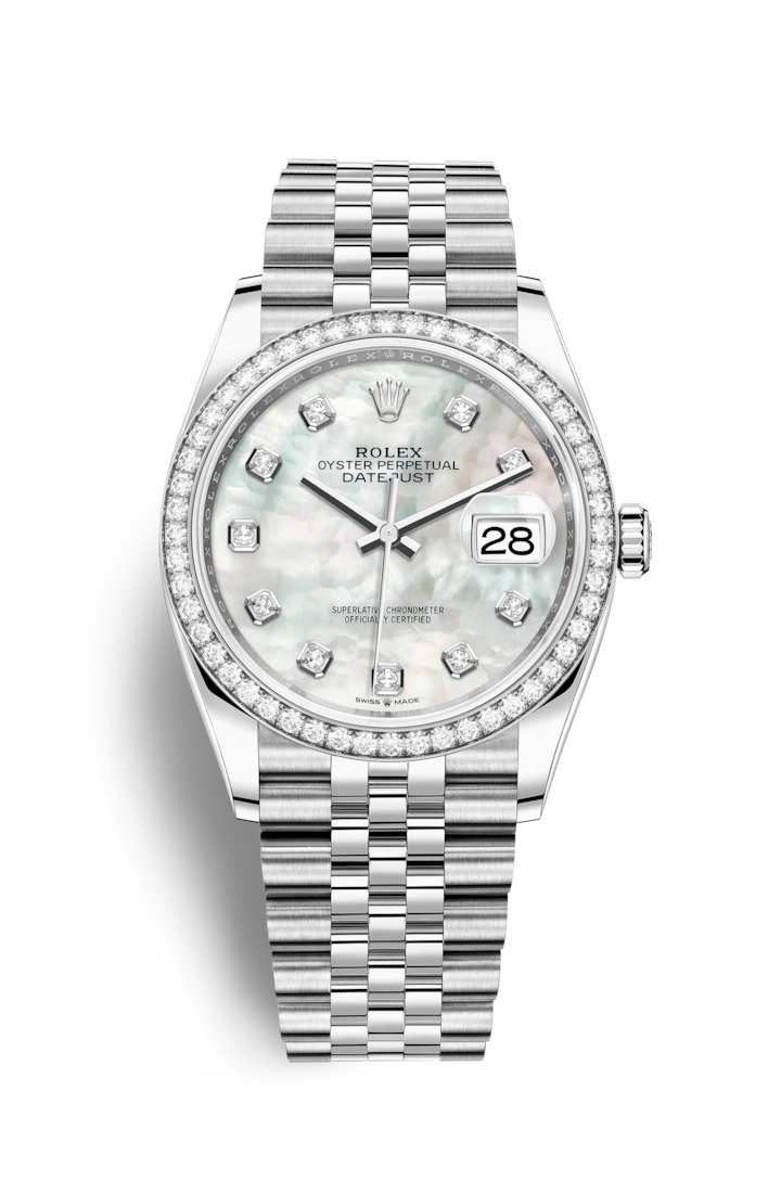 Rolex 126284RBR-0011 : Datejust 36 Stainless Steel / Diamond / MOP-Diamond / Jubilee