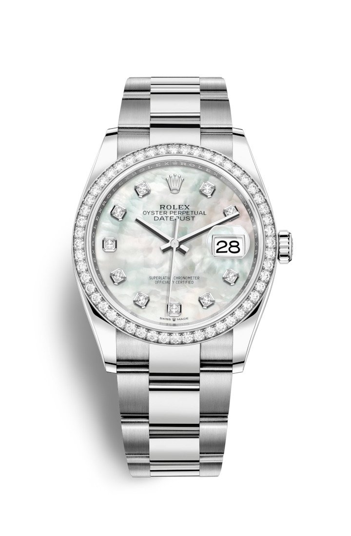 Rolex 126284RBR-0012 : Datejust 36 Stainless Steel / Diamond / MOP-Diamond / Oyster