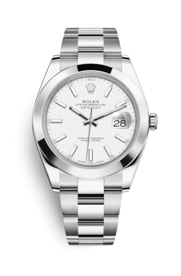 Rolex 126300-0005 : Datejust 41 Stainless Steel Smooth / Oyster / White
