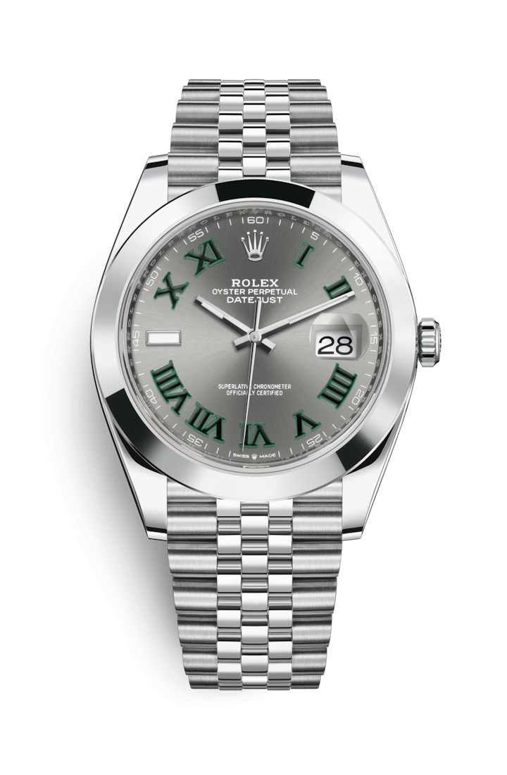 Rolex 126300-0014 : Datejust 41 Stainless Steel Smooth / Jubilee / Slate Roman