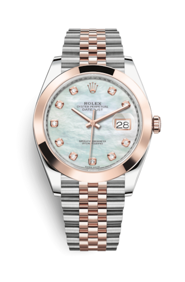 Rolex 126301-0014 : Datejust 41 Rolesor Everose Smooth / Jubilee  / MOP - Diamond
