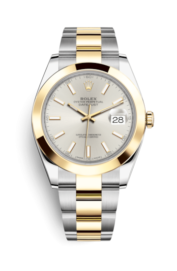 Rolex 126303-0001 : Datejust 41 Rolesor Yellow Smooth / Oyster / Silver