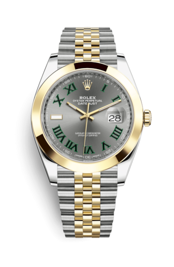 Rolex 126303-0020 : Datejust 41 Rolesor Yellow Smooth / Jubilee / Slate - Roman