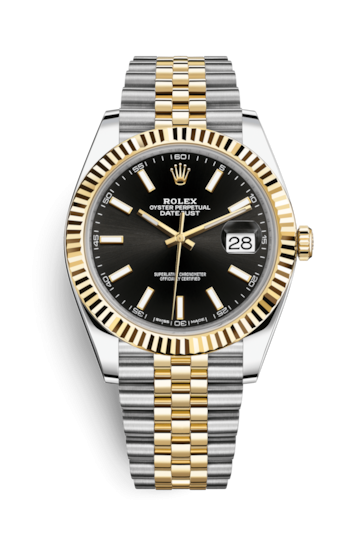 Rolex 126333-0014 : Datejust 41 Rolesor Yellow Fluted / Jubilee / Black