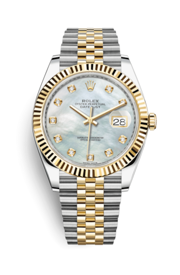 Rolex 126333-0018 : Datejust 41 Rolesor Yellow Fluted / Jubilee / MOP - Diamond