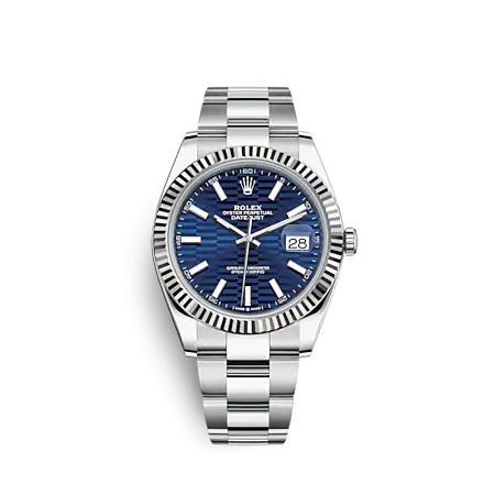 Rolex 126334-0031 : Datejust 41 Stainless Steel - Fluted / Blue - Fluted / Oyster