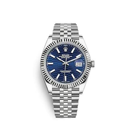 Rolex 126334-0032 : Datejust 41 Stainless Steel - Fluted / Blue - Fluted / Jubilee