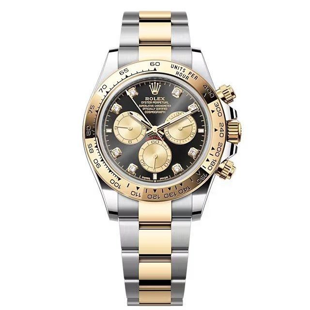 Rolex 126503-0002 : Cosmograph Daytona Stainless Steel - Yellow Gold / Black - Golden - Diamond / Oyster