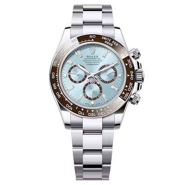 Rolex 126506-0002 : Cosmograph Daytona Platinum - Cerachrom / Ice Blue - Baguette / Oyster