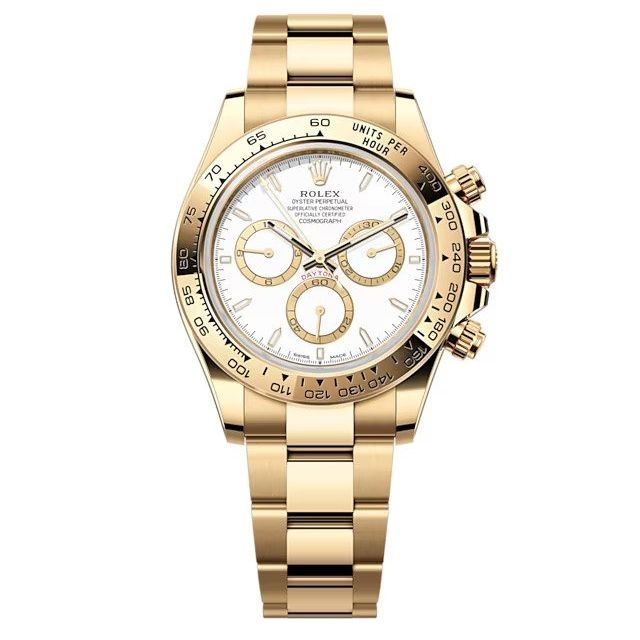Rolex 126508-0001 : Cosmograph Daytona Yellow Gold / White / Oyster