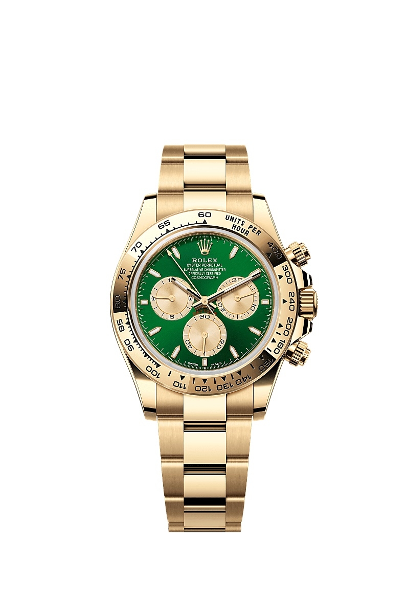 Rolex 126508-0008 : Cosmograph Daytona Yellow Gold / Green / Oyster