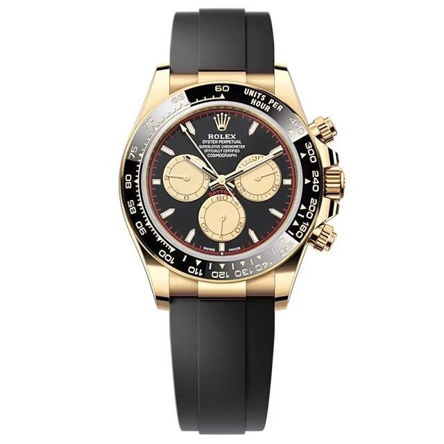 Rolex 126518LN-0004 : Cosmograph Daytona Yellow Gold - Cerachrom / Black - Champagne / Oysterflex