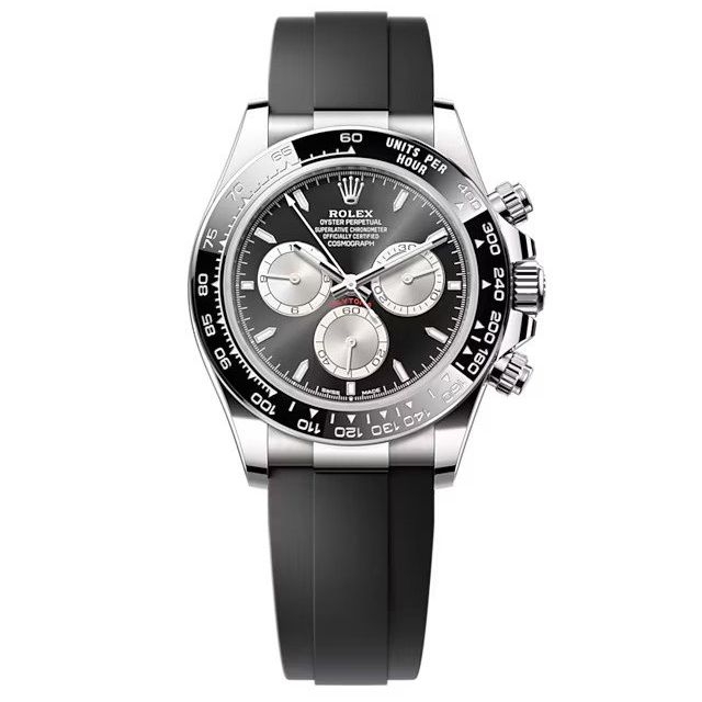 Rolex 126519LN-0002 : Cosmograph Daytona White Gold - Cerachrom / Black - Steel / Oysterflex