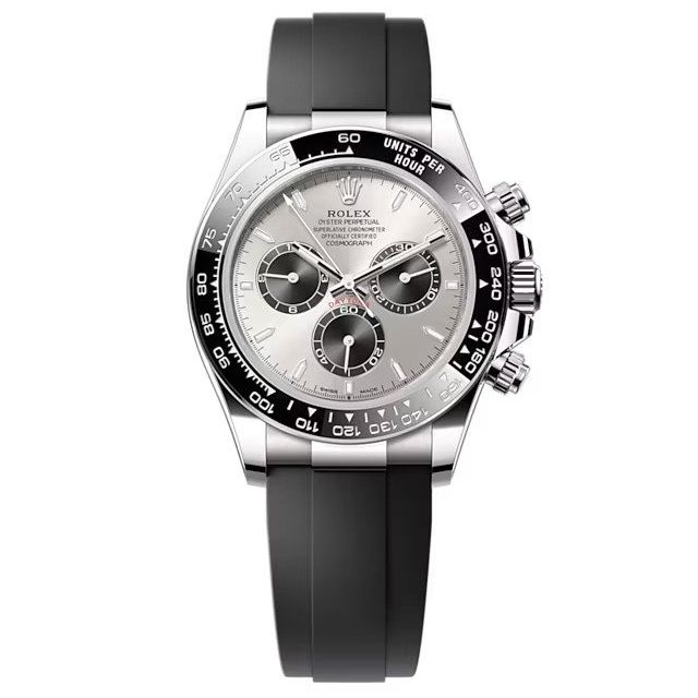 Rolex 126519LN-0006 : Cosmograph Daytona White Gold - Cerachrom / Steel - Black / Oysterflex