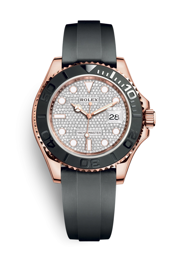 Rolex 126655-0005 : Yacht-Master 40 Everose Cerachrom / Paved