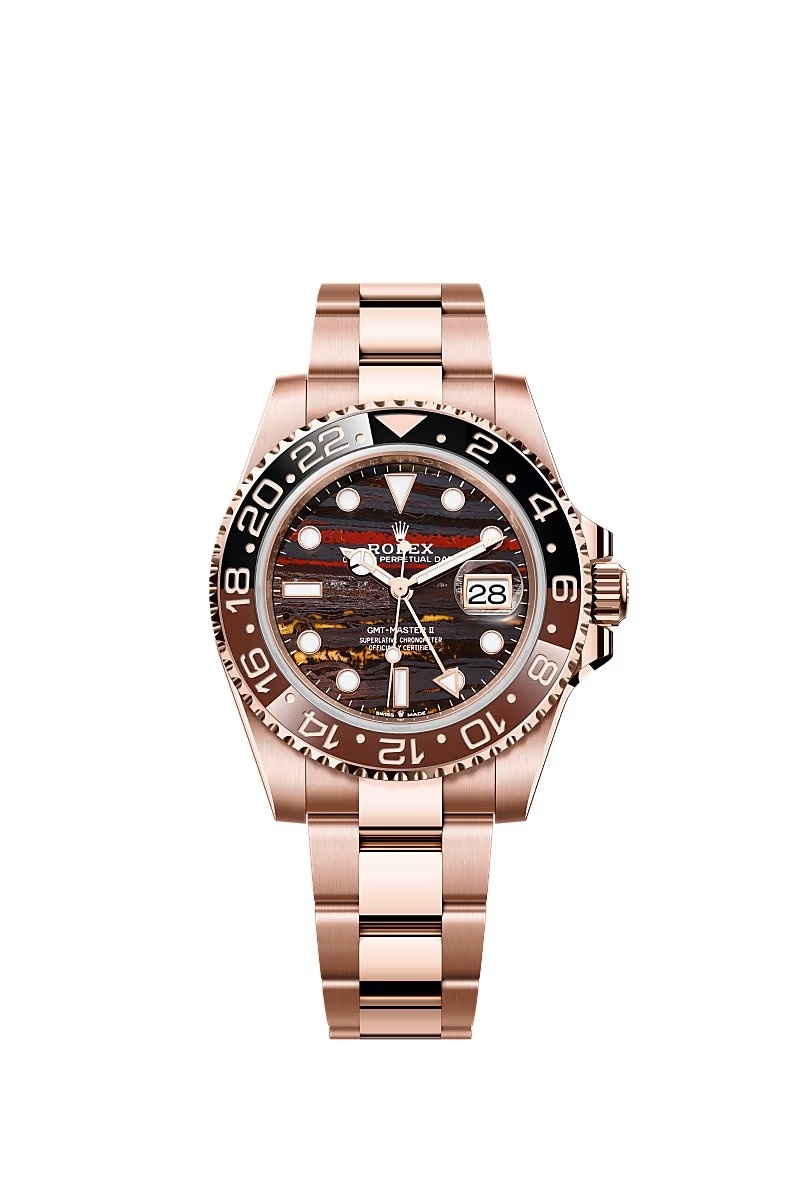 Rolex 126715CHNR-0002 : GMT-Master II  Everose / CHNR / Tiger Iron / Oyster